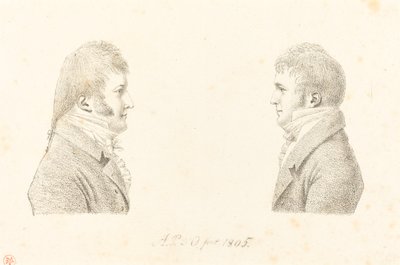 Autorretrato e irmão do artista de Antoine Marie Philippe Louis d