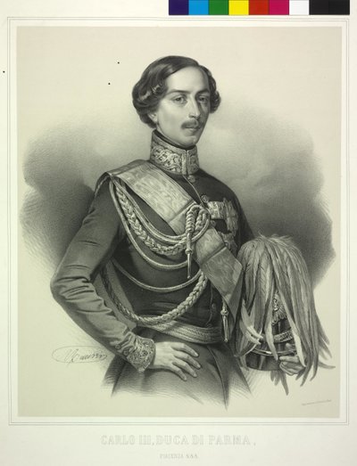 Duque de Parma Carlos III (litografia) de Antoine Maurin