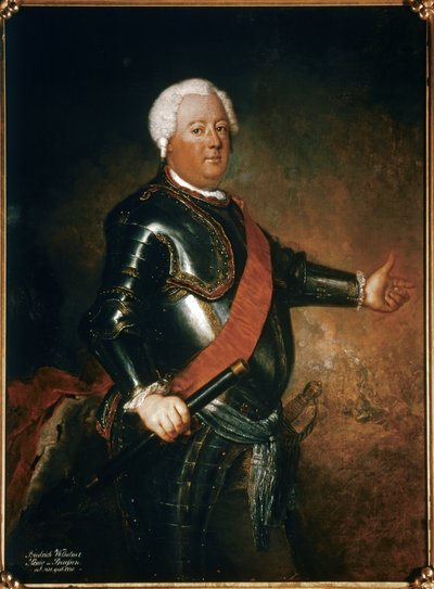 FRIEDRICH WILHELM I: Rei da Prússia (1688-1740), depois de 1733 (óleo sobre tela) de Antoine Pesne
