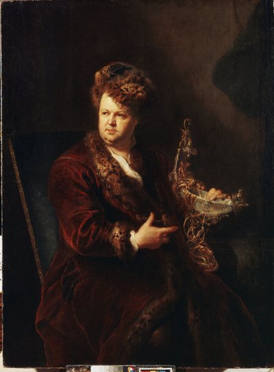 Retrato do joalheiro Johann Melchior Dinglinger (1664-1731). Pintura por Antoine Pesne (1683-1757), cerca de 1721. Arte alemã, estilo barroco. Museu Hermitage São Petersburgo. de Antoine Pesne