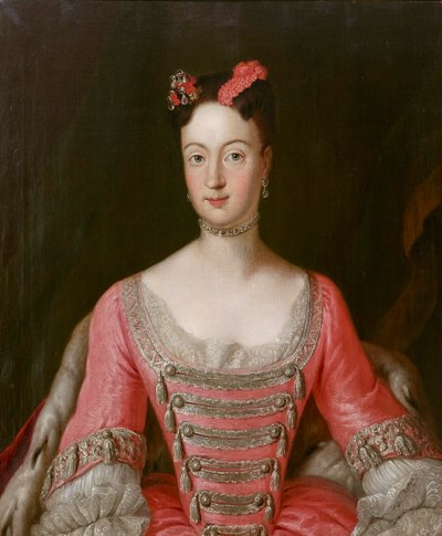 Princesa Wilhelmine da Prússia (1709-1758), Margravina de Brandenburg-Bayreuth - Antoine Pesne (1683-1757). Óleo sobre tela Dimensão : 79,5x65,5 cm Colecção Privada de Antoine Pesne
