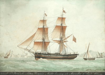 O Weasel a chegar a Marselha, 9 de setembro de 1823 de Antoine Roux
