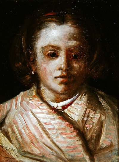 Retrato de uma criança de Antoine Vollon