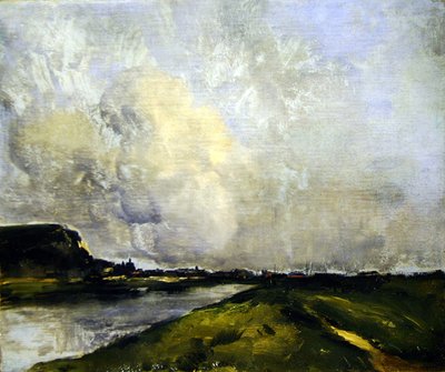 Margem do rio (óleo sobre tela) de Antoine Vollon