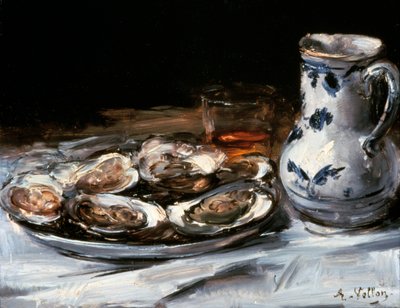 Ainda vida com ostras, século XIX. de Antoine Vollon