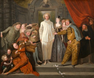 Os comediantes italianos de Antoine Watteau