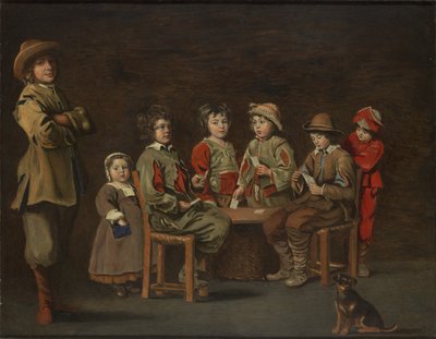 Os jovens jogadores de cartas, 1643 de Antoine and Louis Le Nain