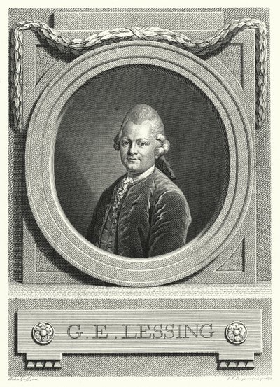 Gotthold Ephraim Lessing, Iluminista alemão; filósofo, escritor e dramaturgo (gravura) de Anton (after) Graff