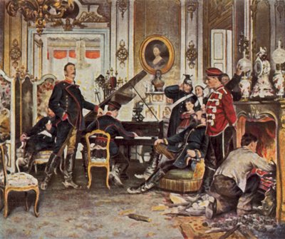 Na zona de preparação nos arredores de Paris de Anton Alexander von (after) Werner