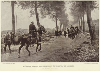 Encontro de Bismarck e Napoleão na calçada de Donchery de Anton Alexander von Werner