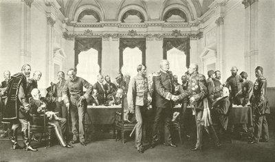 A Conferência de Berlim (gravura) de Anton Alexander von Werner