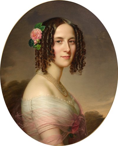 Alemão: Retrato de busto feminino de Anton Einsle