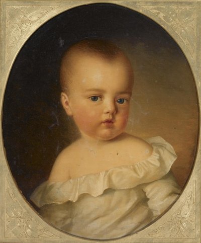 Retrato de Maria Teresa da Áustria-Este 1849-1919 quando criança, 1850 de Anton Einsle