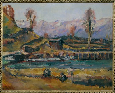 Paisagem perto de Maishofen, Áustria (pintura sobre tela) de Anton Faistauer