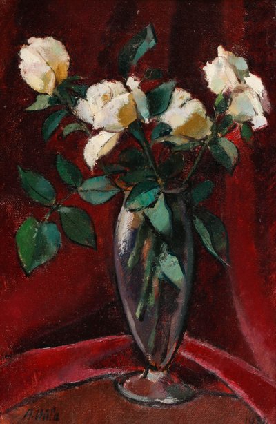Alemão: Bouquet de rosas em vaso de Anton Hula