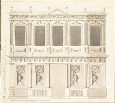 Uma elevação do pavilhão do palácio Sultana Hadigé em Defterdar Bournou de Anton Ignaz Melling