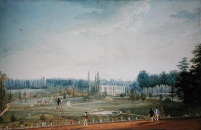 Chateau e Parque de Ris-Orangis, c.1811 (wc no papel) de Anton Ignaz Melling