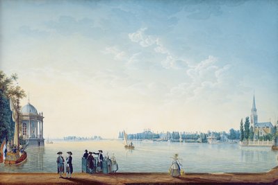 Havenrak para Broek em Waterland, ou a cidade de Zwolle nas margens do Ijssel na Holanda, 1814 de Anton Ignaz Melling