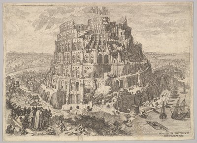 A Torre de Babel. de Anton Joseph von Prenner