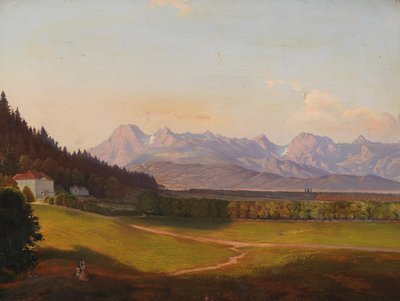 Radetzky Villa e os Alpes de Kamnik em Krain de Anton Karinger
