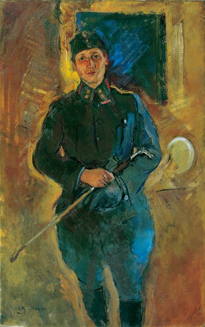 Otto von Aichelburg-Zossenegg como tenente de cavalaria de Anton Kolig