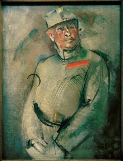 Retrato de um oficial austríaco de Anton Kolig