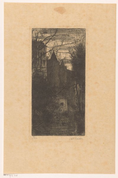Castelo de Pau ao anoitecer de Anton L. Koster (signed by artist)
