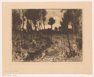 Estrada florestal à noite de Anton L. Koster