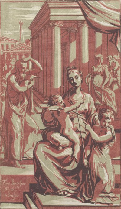 A Virgem e o Menino com São João Batista, ca. 1722. de Anton Maria Zanetti
