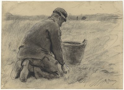 Colhedora de batatas de Anton Mauve