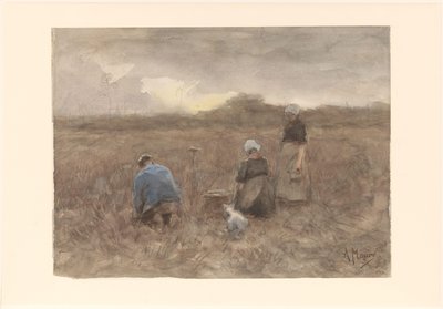 colheitadeiras de batata de Anton Mauve