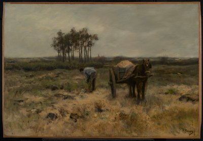 Cavando Areia, ou O Carrinho de Areia, c.1875 de Anton Mauve