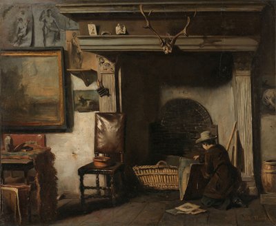 O estúdio do pintor de Haarlem Pieter Frederik van Os O estúdio do pintor de Haarlem Pieter Frederik van Os de Anton Mauve