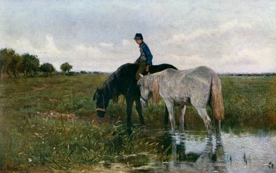 Cavalos molhando, 1871, 1912. de Anton Mauve