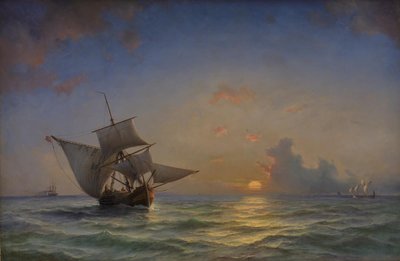 Uma paisagem marinha de Anton Melbye