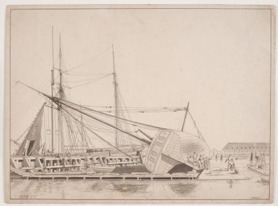 Por um Estaleiro. Porto de Copenhague de Anton Melbye