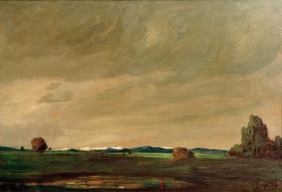Paisagem Pré-Alpina no Lago Chiemsee de Anton Müller Wischin