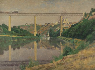 Esloveno: Cidade com uma ponte ferroviária de Anton Nowak