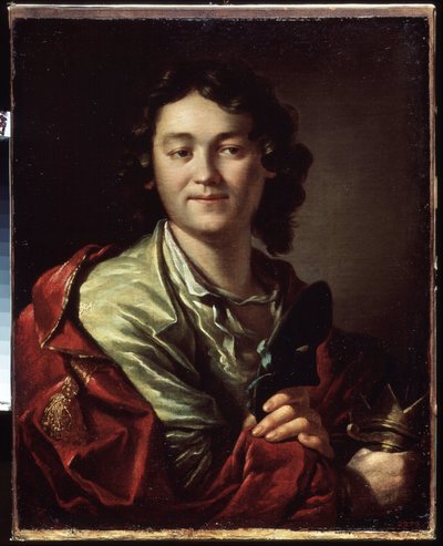 Portrait du comedien Fedor (Fyodor) Volkov (vers 1729-1763), fondateur du premier theatre russe (Retrato de F. Volkov, o fundador do primeiro teatro russo). Peinture de Anton Pavlovich Losenko (1737-1773), huile sur toile de Anton Pavlovich Losenko