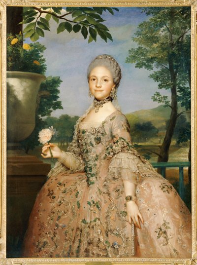 Marie-Louise de Parme, esposa do seu primo ... de Anton Raphael (attr. to) Mengs