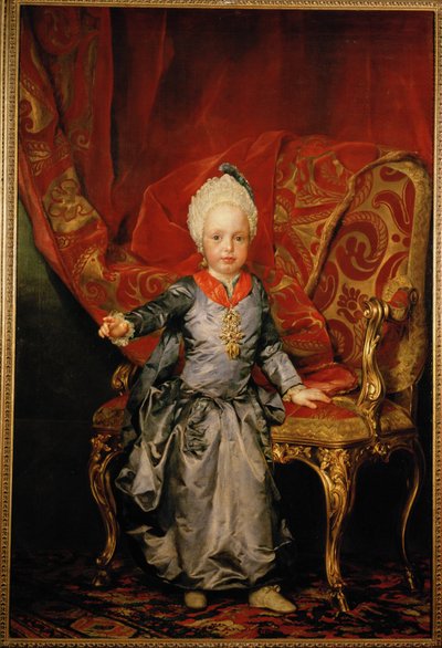 Arquiduque Franz von Oesterreich, mais tarde Imperador Franz I (pintura sobre tela) de Anton Raphael Mengs