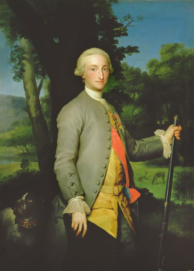 Charles de Bourbon (1748-1819) Príncipe das Astúrias (óleo sobre tela) de Anton Raphael Mengs