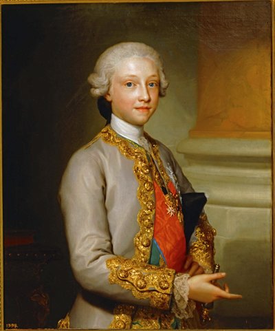 O Infante Gabriel de Bourbon ... (pintura sobre tela) de Anton Raphael Mengs