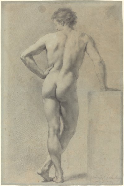 Estudo de nudez masculina de Anton Raphael Mengs