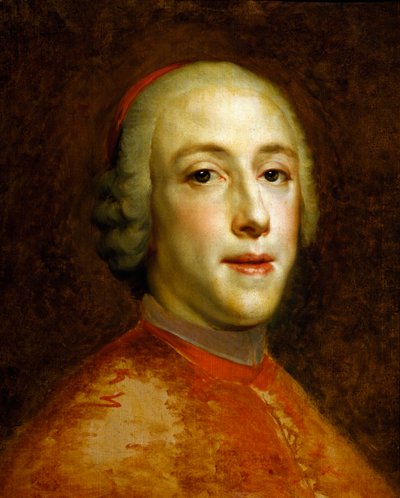 Retrato de Henry Benedict Marie Clement Edward Stuart, Cardeal York, de Anton Raphael Mengs, Circa 1756 de Anton Raphael Mengs