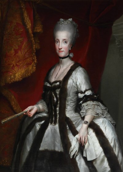 Retrato de Maria Carolina da Áustria de Anton Raphael Mengs