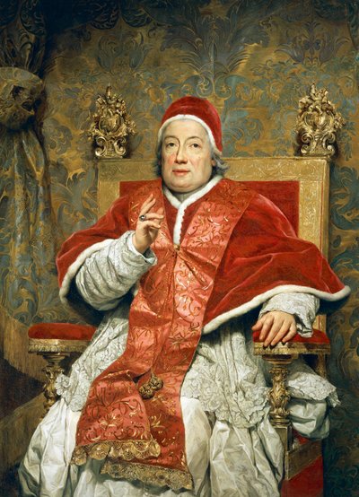 Retrato do Papa Clemente xIII Rezzonico, de Anton Raphael Mengs, óleo sobre tela de Anton Raphael Mengs