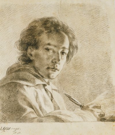 Retrato do artista, 1750 de Anton Raphael Mengs