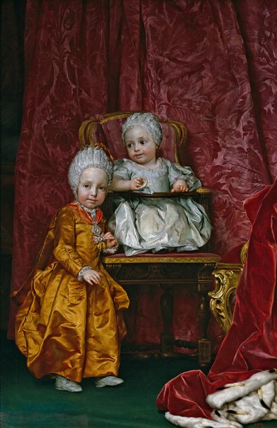 Espanhol:  Los archiduques Fernando y María Ana de Austria Arquiduque Fernando e Arquiduquesa Maria Anna de Austria de Anton Raphael Mengs