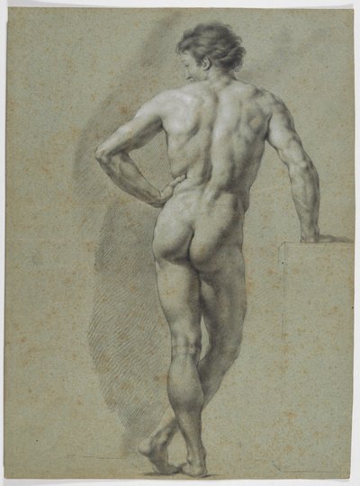 Nu de pé, visto de costas, apoiado no braço esquerdo de Anton Raphael Mengs